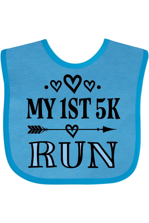 1st 5K Race Running Fitness Girls Baby Bib