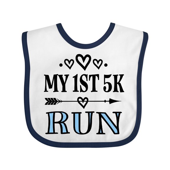 Inktastic 1st 5K Race Running Fitness Girls Baby Bib