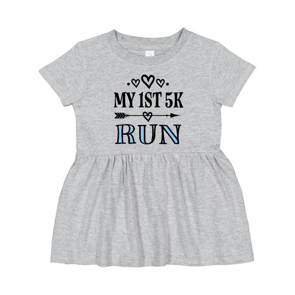 Inktastic 1st 5k Race Running Fitness Girls Baby Dress