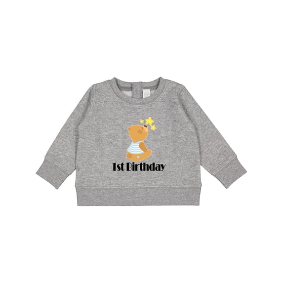 Inktastic 1st Birthday 1 Year Old Boy Bear Baby Sweatshirt