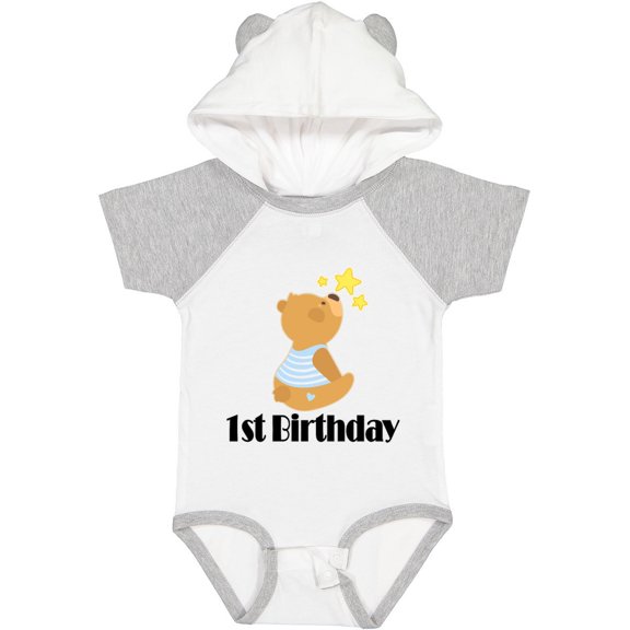 Inktastic 1st Birthday 1 Year Old Boy Bear Boys Baby Bodysuit