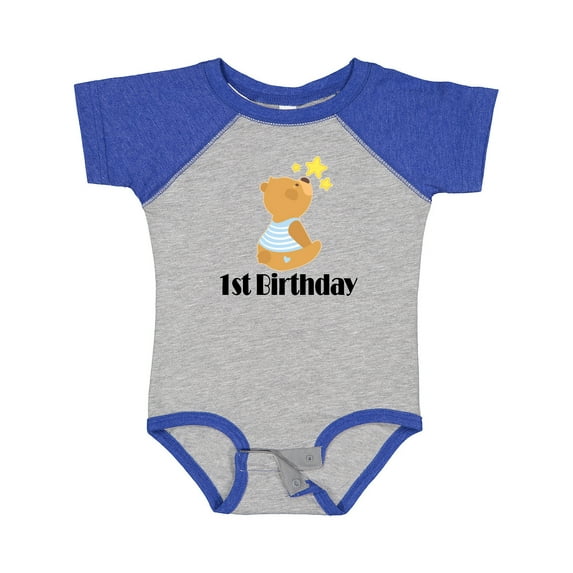 Inktastic 1st Birthday 1 Year Old Boy Bear Boys Baby Bodysuit