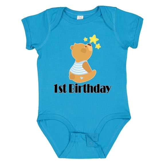 Inktastic 1st Birthday 1 Year Old Boy Bear Boys Baby Bodysuit