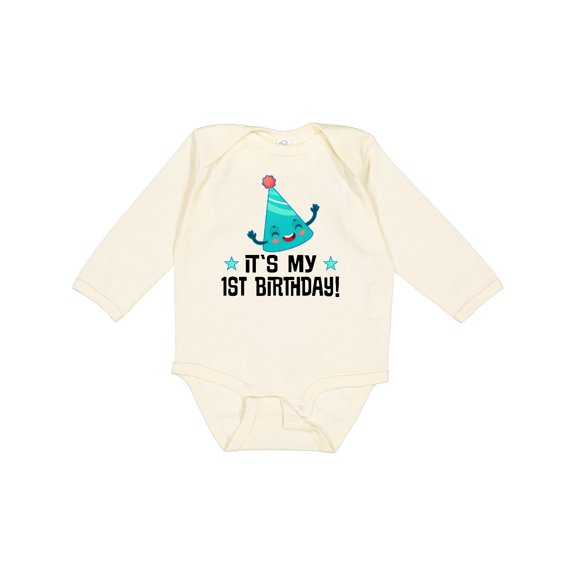 Inktastic 1st Birthday 1 Year Old Boys or Girls Long Sleeve Baby Bodysuit