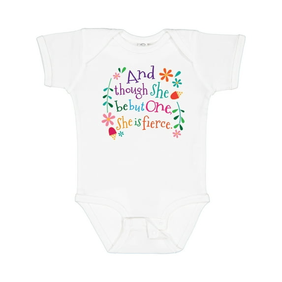Inktastic 1st Birthday 1 Year Old Girl She is Fierce Girls Baby Bodysuit