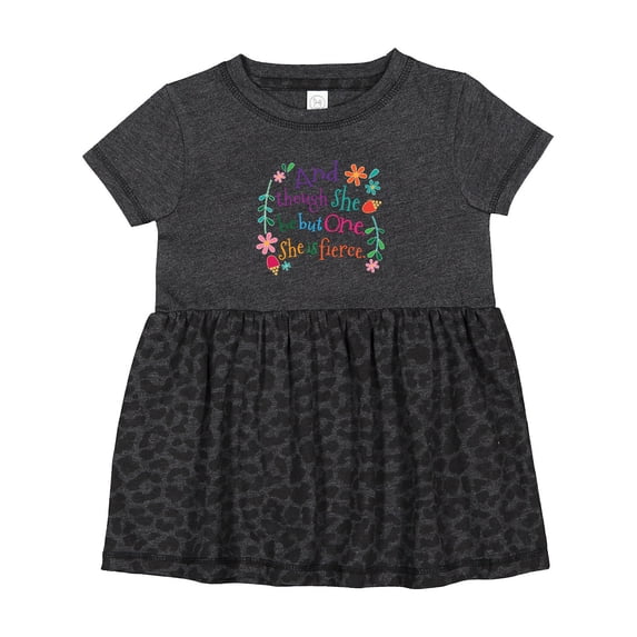 Inktastic 1st Birthday 1 Year Old Girl She is Fierce Girls Baby Dress