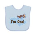 thumbnail image 1 of Inktastic 1st Birthday Airplane I'm One Boys Baby Bib, 1 of 4