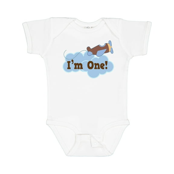 Inktastic 1st Birthday Airplane I'm One Boys Baby Bodysuit