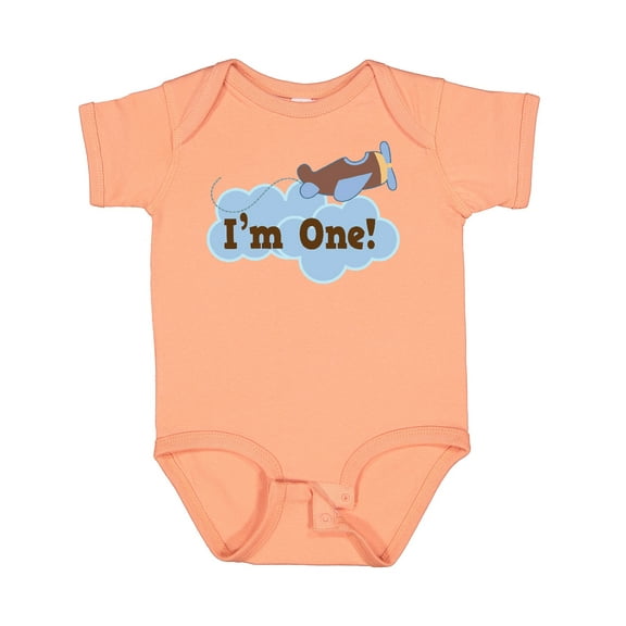 Inktastic 1st Birthday Airplane I'm One Boys Baby Bodysuit