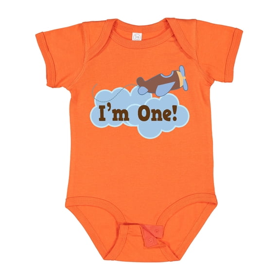 Inktastic 1st Birthday Airplane I'm One Boys Baby Bodysuit