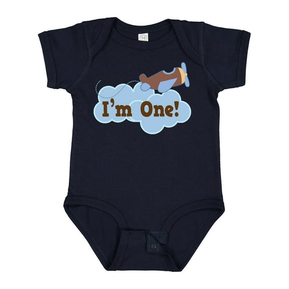 Inktastic 1st Birthday Airplane I'm One Boys Baby Bodysuit