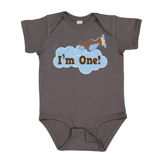 Inktastic 1st Birthday Airplane I'm One Boys Baby Bodysuit