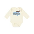 thumbnail image 1 of Inktastic 1st Birthday Airplane I'm One Boys Long Sleeve Baby Bodysuit, 1 of 5