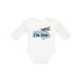 thumbnail image 1 of Inktastic 1st Birthday Airplane I'm One Boys Long Sleeve Baby Bodysuit, 1 of 5