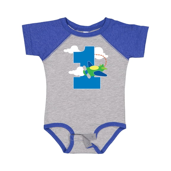 Inktastic 1st Birthday Airplane Pilot 1 Year Boys Boys Baby Bodysuit