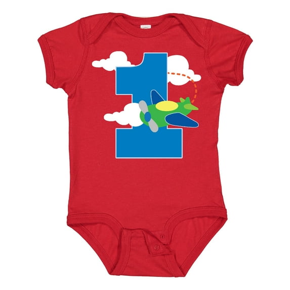 Inktastic 1st Birthday Airplane Pilot 1 Year Boys Boys Baby Bodysuit