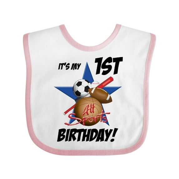 Inktastic 1st Birthday All Stars Boys Baby Bib