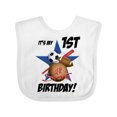 thumbnail image 1 of Inktastic 1st Birthday All Stars Boys Baby Bib, 1 of 4