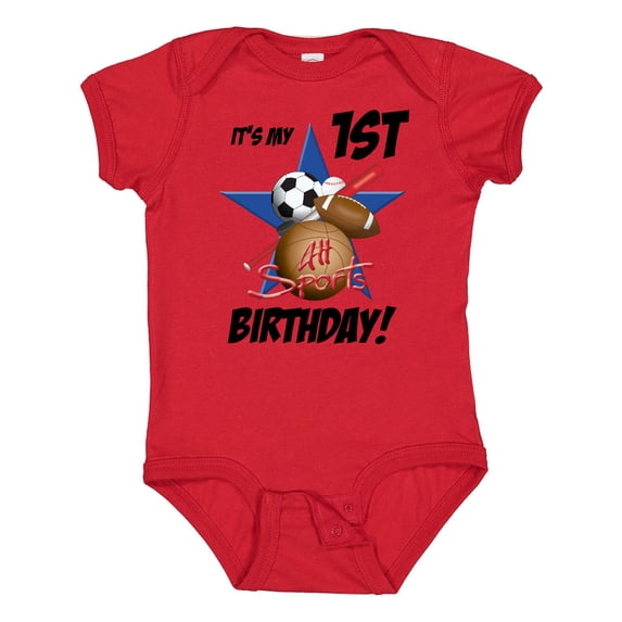Inktastic 1st Birthday All Stars Boys Baby Bodysuit