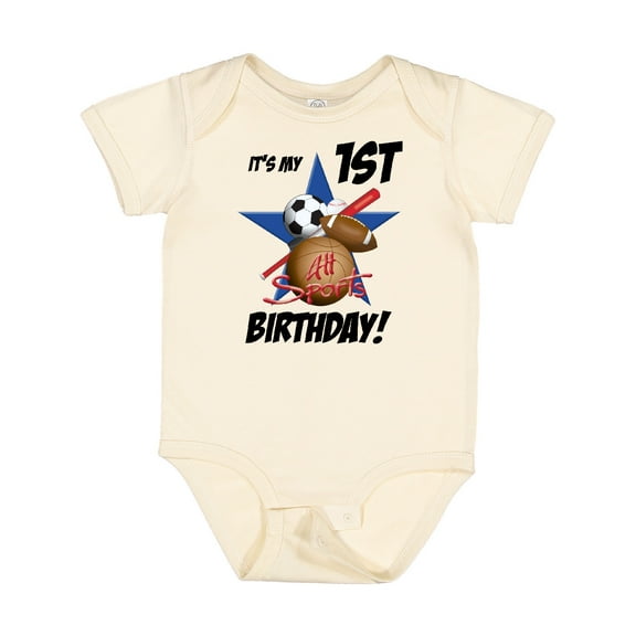 Inktastic 1st Birthday All Stars Boys Baby Bodysuit