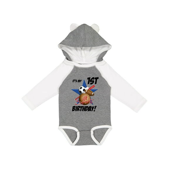 Inktastic 1st Birthday All Stars Boys Long Sleeve Baby Bodysuit