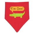 thumbnail image 1 of Inktastic 1st Birthday Alligator Jungle Baby Bandana Bib, 1 of 4