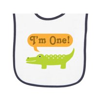 Inktastic 1st Birthday Alligator Jungle Baby Terry Cloth Bib