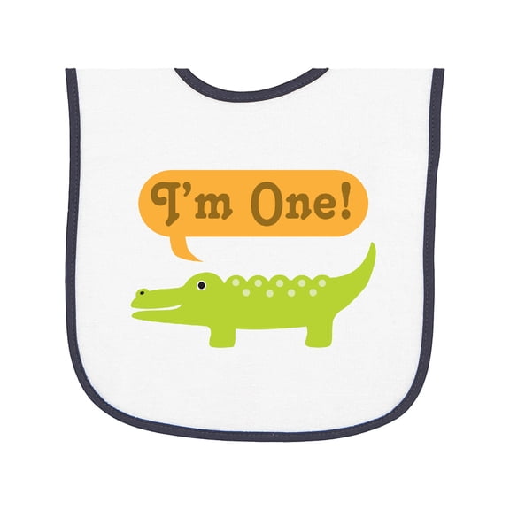 Inktastic 1st Birthday Alligator Jungle Baby Terry Cloth Bib