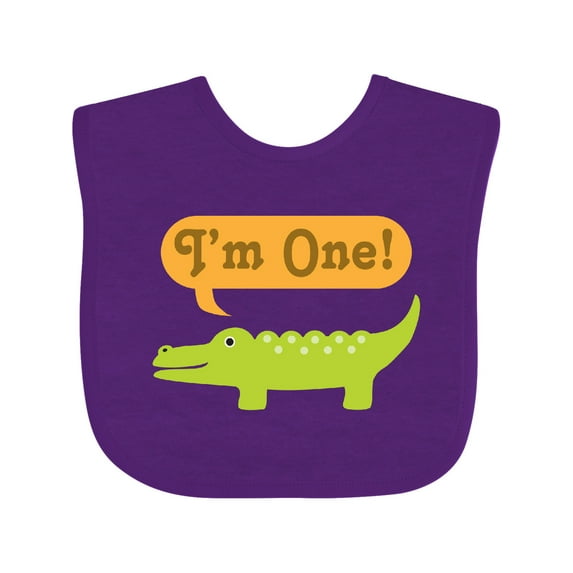 Inktastic 1st Birthday Alligator Jungle Boys or Girls Baby Bib