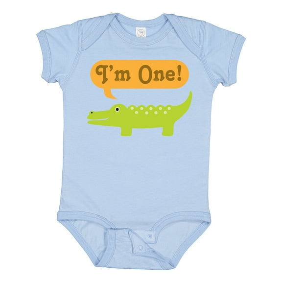 Inktastic 1st Birthday Alligator Jungle Boys or Girls Baby Bodysuit