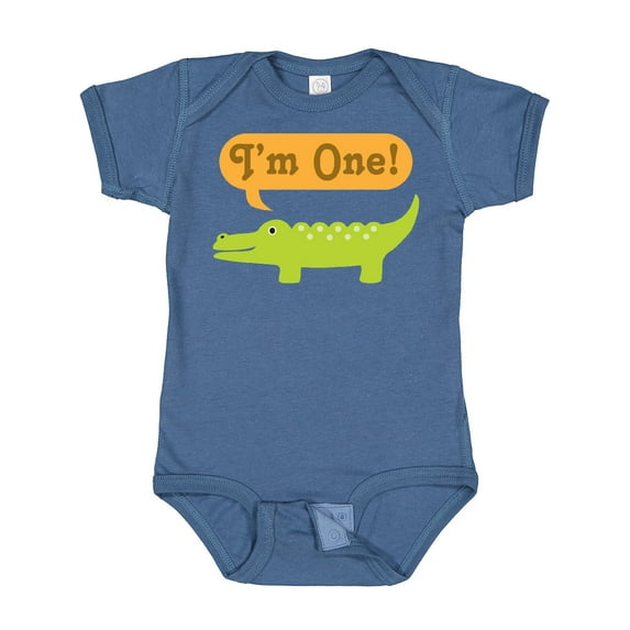 Inktastic 1st Birthday Alligator Jungle Boys or Girls Baby Bodysuit