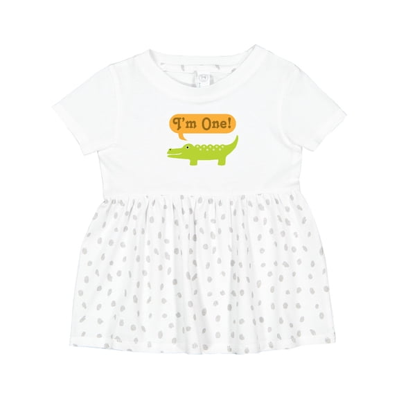 Inktastic 1st Birthday Alligator Jungle Girls Baby Dress