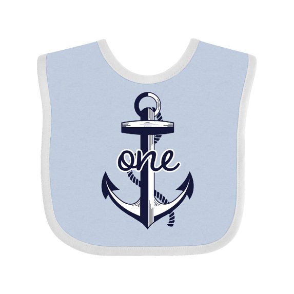 Inktastic 1st Birthday Anchor Boys or Girls Baby Bib