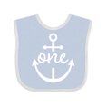 thumbnail image 1 of Inktastic 1st Birthday Anchor Nautical Boys or Girls Baby Bib, 1 of 4