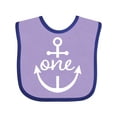 thumbnail image 1 of Inktastic 1st Birthday Anchor Nautical Boys or Girls Baby Bib, 1 of 4