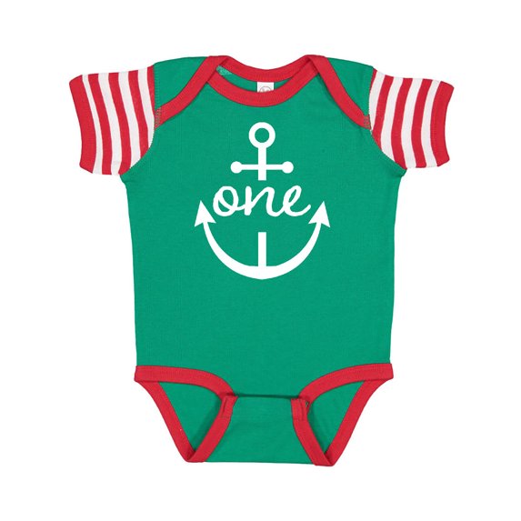 Inktastic 1st Birthday Anchor Nautical Boys or Girls Baby Bodysuit