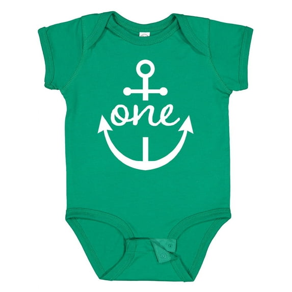 Inktastic 1st Birthday Anchor Nautical Boys or Girls Baby Bodysuit