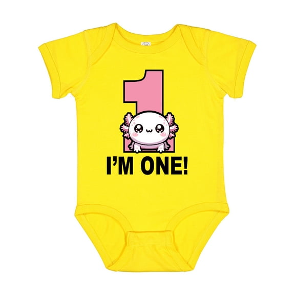 Inktastic 1st Birthday Axolotl One Year Old Girl Girls Baby Bodysuit