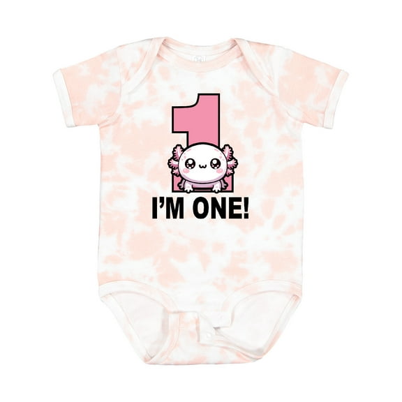 Inktastic 1st Birthday Axolotl One Year Old Girl Girls Baby Bodysuit