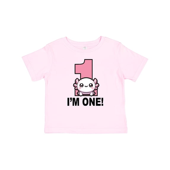 Inktastic 1st Birthday Axolotl One Year Old Girl Girls Baby T-Shirt