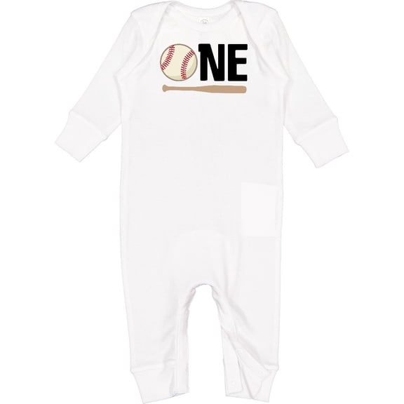 Inktastic 1st Birthday Baseball Boys First Baby Romper Coveralls