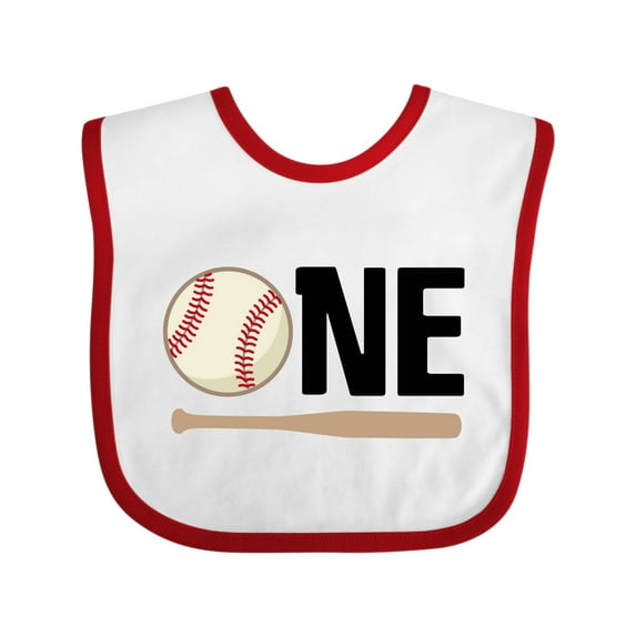 Inktastic 1st Birthday Baseball Boys First Boys or Girls Baby Bib