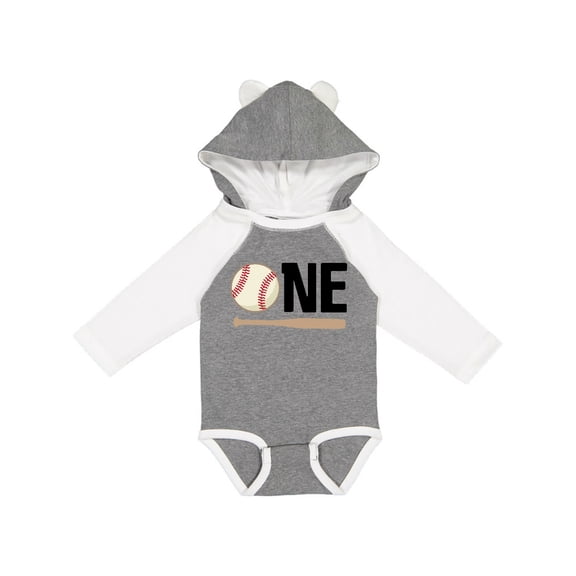 Inktastic 1st Birthday Baseball Boys First Boys or Girls Long Sleeve Baby Bodysuit