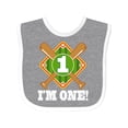 thumbnail image 1 of Inktastic 1st Birthday Baseball Party Boys Boys Baby Bib, 1 of 4