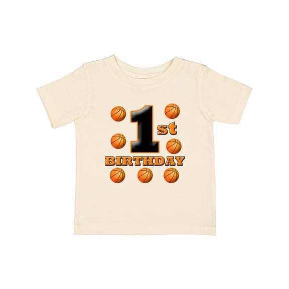 Inktastic 1st Birthday Basketball Boys or Girls Baby T-Shirt