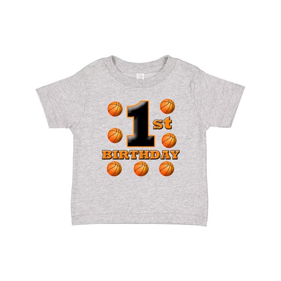 Inktastic 1st Birthday Basketball Boys or Girls Baby T-Shirt