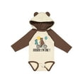 thumbnail image 1 of Inktastic 1st Birthday Bear on Bicycle 1 Year Old Boys or Girls Long Sleeve Baby Bodysuit, 1 of 5