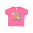 thumbnail image 1 of Inktastic 1st Birthday Bear with Cake and Balloons Boys or Girls Baby T-Shirt, 1 of 5
