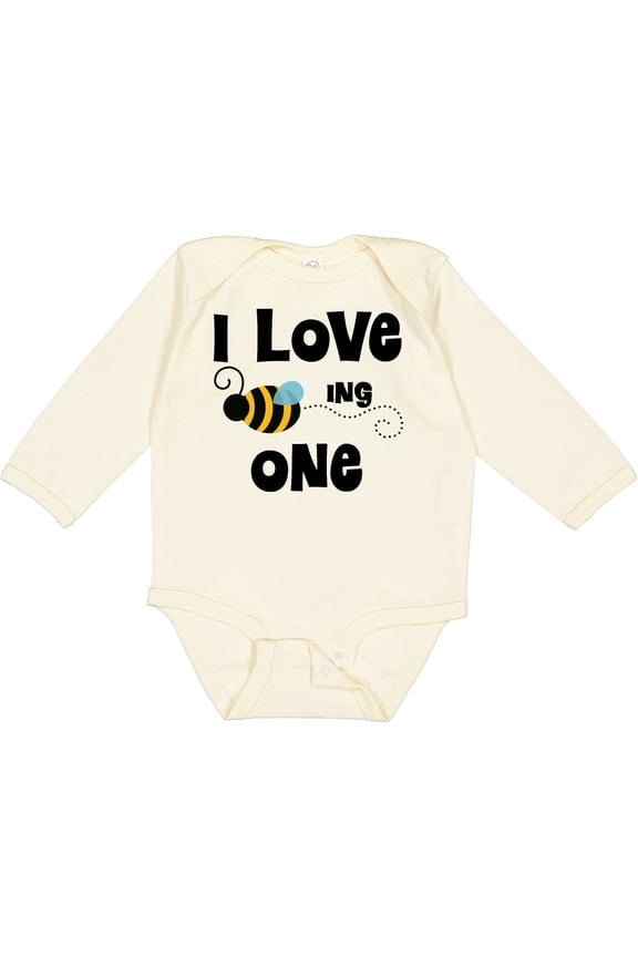 1st Birthday Bee Boys or Girls Long Sleeve Baby Bodysuit