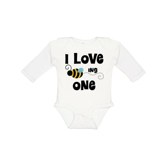 Inktastic 1st Birthday Bee Boys or Girls Long Sleeve Baby Bodysuit